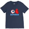 i heart zombies scary eye bloody heart halloween V-Neck Tee