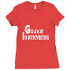 go away, i'm introverting Ladies Fitted T-Shirt