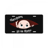 April Peeking Out Baby Boy in Spanish License Plate