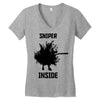 fortnite sniper inside Women's V-Neck T-Shirt