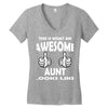Awesome Aunt Looks Like Women's V-Neck T-Shirt