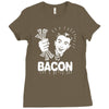 love bacont fun ny Ladies Fitted T-Shirt