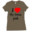 i love my train geek Ladies Fitted T-Shirt
