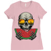 watermelon skull Ladies Fitted T-Shirt