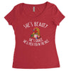 she's beauty she' grace t shirt chicken farm Women's Triblend Scoop T-shirt
