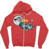 astronaut dog Zipper Hoodie