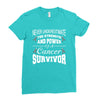 never underestimate the strength and power of a cancer survivor Ladies Fitted T-Shirt