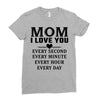 I Love You Mom Ladies Fitted T-Shirt