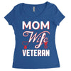 Mom Wife Veteran - Veterans Day T-Shirt Gifts Women's Triblend Scoop T-shirt