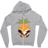 Tropical Pineapple Zipper Hoodie