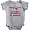 drink wine in ractangle Baby Bodysuit