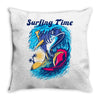 Surfing Time Throw Pillow