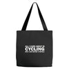 all i care about is cycling and maybe 3 people and food Tote Bags
