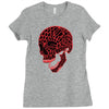 geometric skull Ladies Fitted T-Shirt