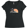 mushroom kingdom Women's Triblend Scoop T-shirt