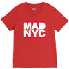 mad nyc new york city run fashion baseball jersey V-Neck Tee