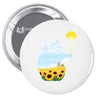 totoro sunflower Pin-back button
