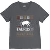 santa taurus christmas ugly t shirts V-Neck Tee