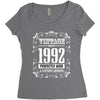 vintage made in 1992 perfectly aged a living legend Women's Triblend Scoop T-shirt
