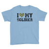 i love my soldier regular camouflage Youth Tee