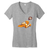 happy face Women's V-Neck T-Shirt
