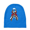 carcinoid cancer ribbon and rose Baby Beanies