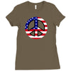 flag us flag peace independence day Ladies Fitted T-Shirt