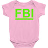 mens fbi print casual slim Baby Onesie