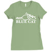 blue cat records Ladies Fitted T-Shirt