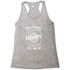 knitting makes me happy you not so much Racerback Tank