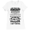 I Am A January Women Ladies Fitted T-Shirt