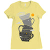 coffee addict Ladies Fitted T-Shirt