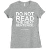 do not read the next sentence Ladies Fitted T-Shirt