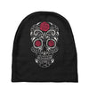 rose sugar skull Baby Beanies