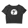 skiier moon moonlight silhouett Crop Top