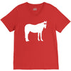 staring horse V-Neck Tee