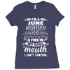 I Am A June Women Ladies Fitted T-Shirt