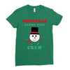 christmas baking team crew snowman Ladies Fitted T-Shirt