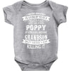 Super Cool Poppy Of A Freaking Awesome Grandson Baby Onesie