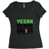 vegan because plant powered badass was not an offical tittle black Women's Triblend Scoop T-shirt