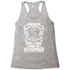 Never Underestimate Dog Rescuer Who Was Born November Racerback Tank