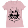 bart skull Ladies Fitted T-Shirt