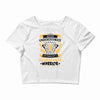 Never Underestimate the Strength of a Childhood Cancer Warrior Crop Top