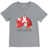lung cancer awaneress V-Neck Tee