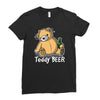 teddy beer Ladies Fitted T-Shirt