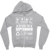 Born In September Zipper Hoodie