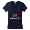 I Love Acupuncture Women's V-Neck T-Shirt