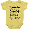 feminism is my second favorite f word Baby Bodysuit