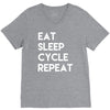 eat sleep cycle repeat V-Neck Tee
