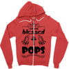 I Am One Blessed Pops Zipper Hoodie